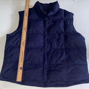 Lands' End Dark Blue Quilted Down Vest XXL 50-52